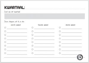 Weekplanner Kwartaalplan
